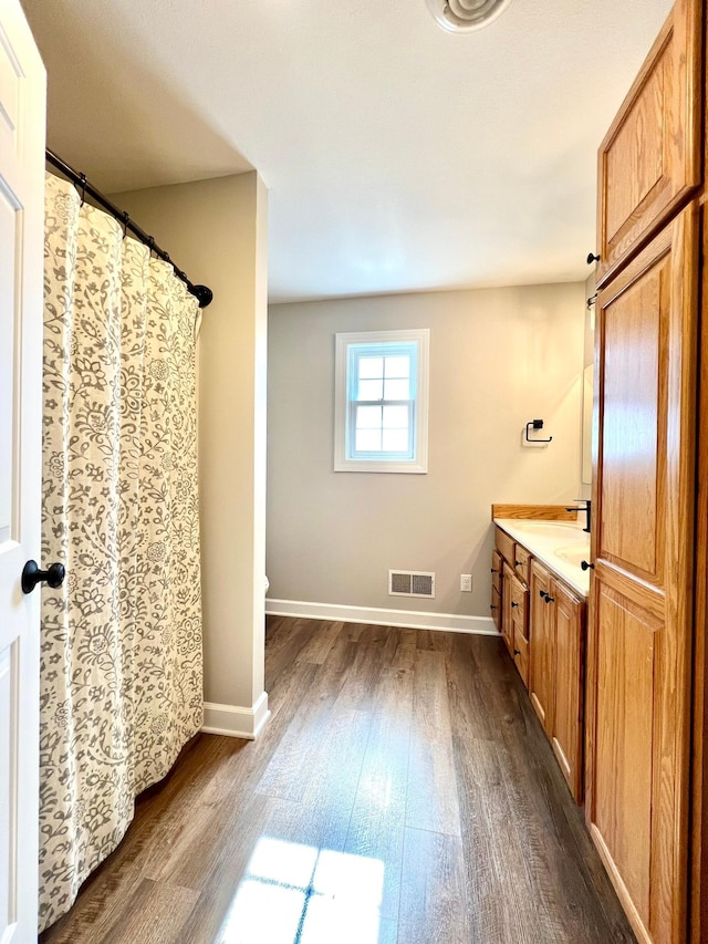 2543 Sunny Meadow Ln, Red Wing, MN 55066 - full bathroom with wood finished floors, vanity, baseboards, and toilet