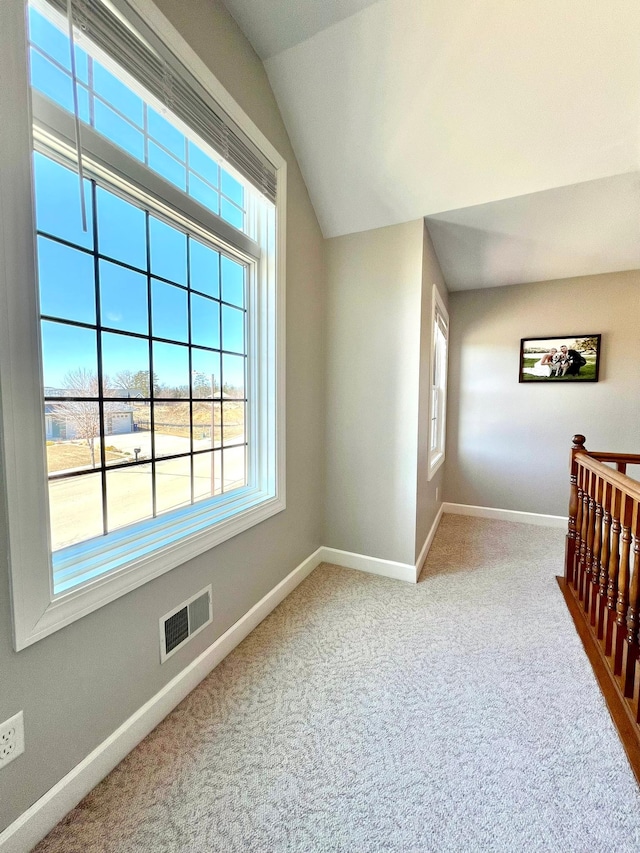 2543 Sunny Meadow Ln, Red Wing, MN 55066 - carpeted spare room featuring healthy amount of natural light, baseboards, and vaulted ceiling