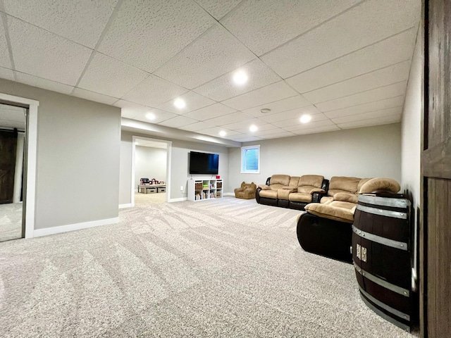 2543 Sunny Meadow Ln, Red Wing, MN 55066 - living area with carpet floors, recessed lighting, and baseboards