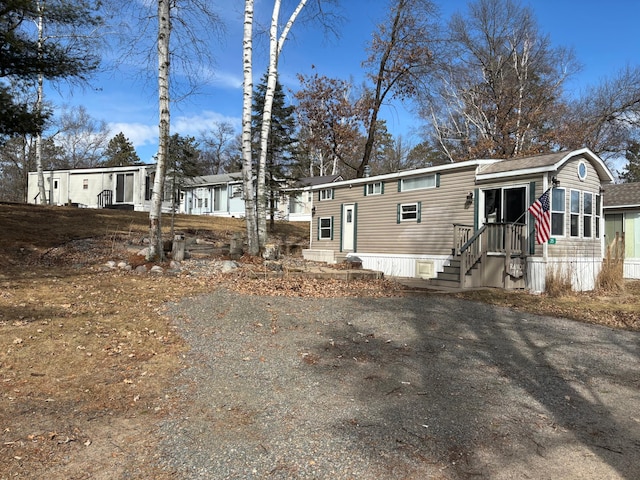 view of manufactured / mobile home