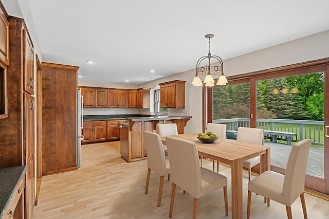 1159 Orwell Ave N, West Lakeland Twp, MN 55082 - dining room with light wood-type flooring and recessed lighting