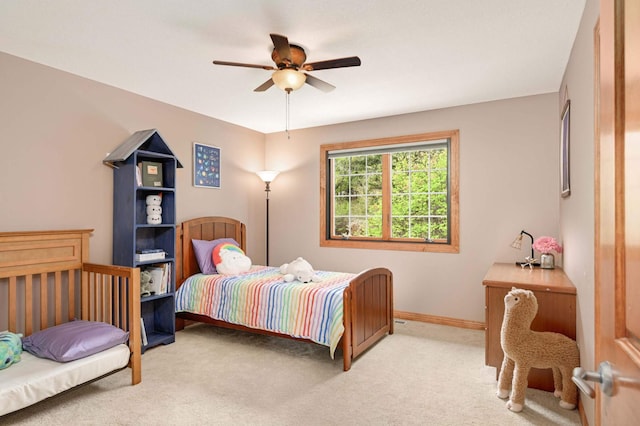 6507 Orchard Ridge Trl, Woodbury, MN 55129 - bedroom with light colored carpet and ceiling fan