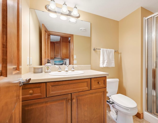 6507 Orchard Ridge Trl, Woodbury, MN 55129 - full bath with a stall shower, vanity, and tile patterned flooring