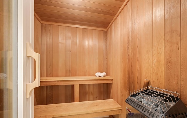 6507 Orchard Ridge Trl, Woodbury, MN 55129 - sauna / steam room featuring wooden ceiling and wood walls
