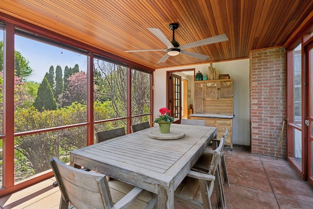 2924 Farwell Ave, Minneapolis, MN 55411 - sunroom / solarium featuring ceiling fan and outdoor dining space
