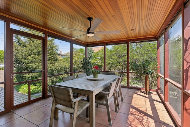 2924 Farwell Ave, Minneapolis, MN 55411 - sunroom featuring outdoor dining area and ceiling fan