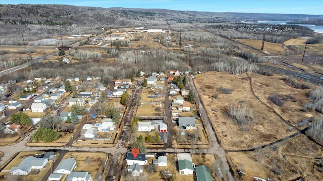 aerial view of property's location