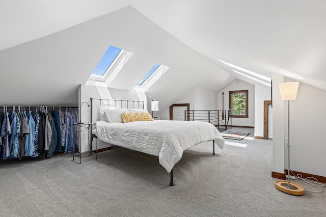 1597 James Ave, Saint Paul, MN 55105 - carpeted bedroom with lofted ceiling and a skylight