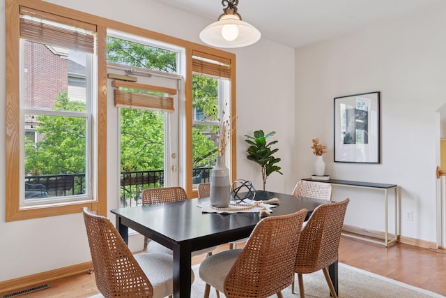 13 4th Ave N Unit 106, Minneapolis, MN 55401 - dining space with baseboards and light wood-style flooring