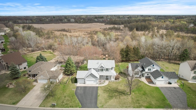 bird's eye view with a residential view