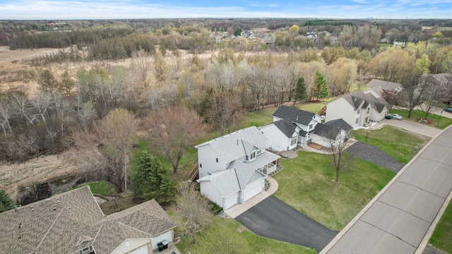 bird's eye view with a residential view