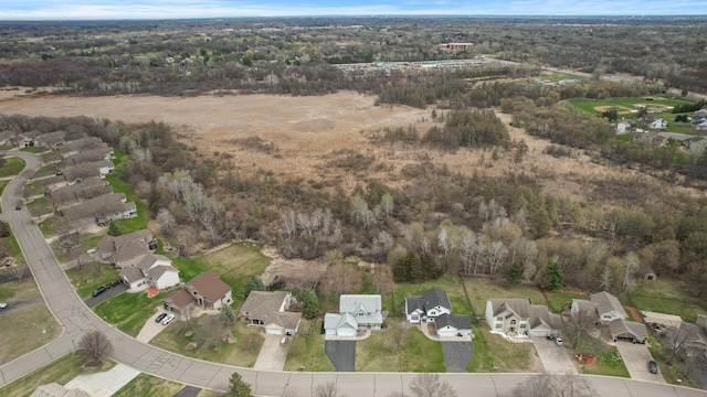 drone / aerial view with a residential view