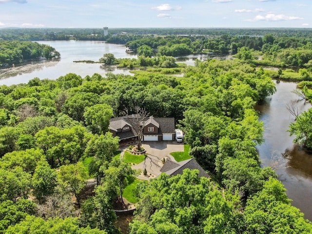 18837 Ogden St NW, Elk River, MN 55330 - view from above of property featuring a large body of water and a heavily wooded area