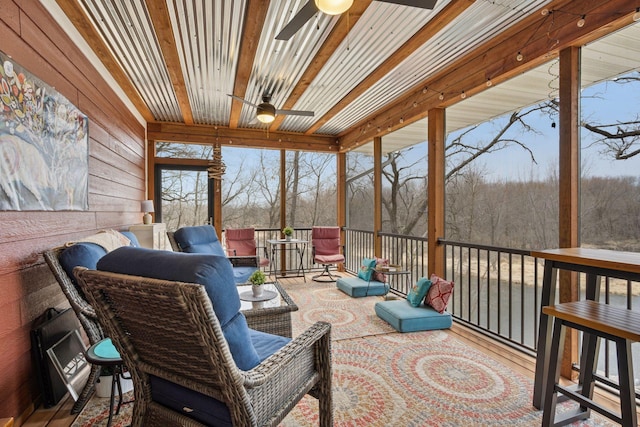 18837 Ogden St NW, Elk River, MN 55330 - sunroom / solarium with ceiling fan