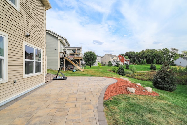 15485 Jersey Ave S, Savage, MN 55378 - view of patio / terrace with a residential view and stairway
