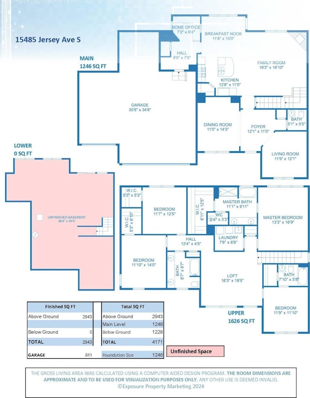 15485 Jersey Ave S, Savage, MN 55378 - floor plan / room layout
