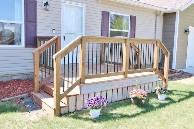 6304 Chickadee Ln SW, Alexandria, MN 56308 - wooden deck with an attached garage