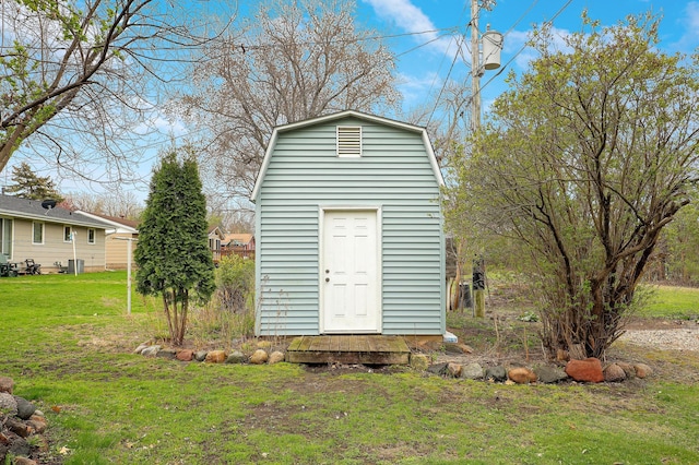 view of shed