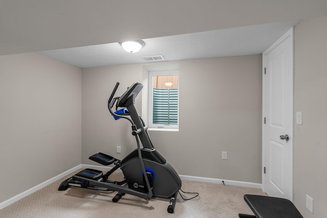 1332 Jersey Ave S, Saint Louis Park, MN 55426 - workout room with baseboards, visible vents, and carpet floors