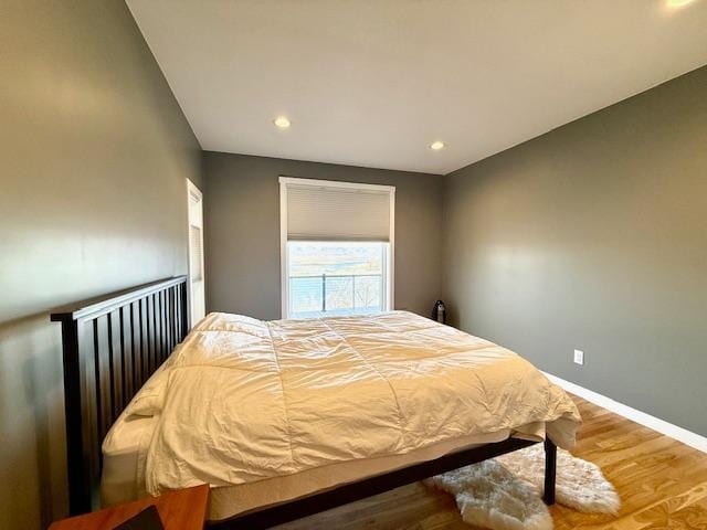 817 2nd St N, Brownsville, MN 55919 - bedroom featuring recessed lighting, baseboards, and wood finished floors
