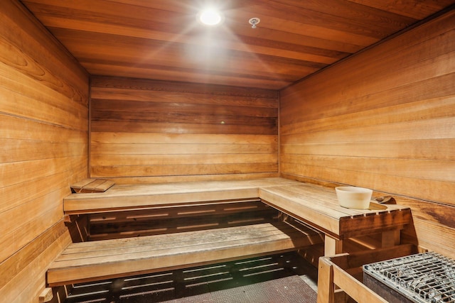 13560 Technology Dr Unit 1210, Eden Prairie, MN 55344 - relaxing sauna with wooden ceiling and wooden walls