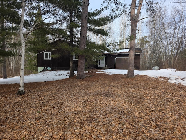 exterior space with an attached garage