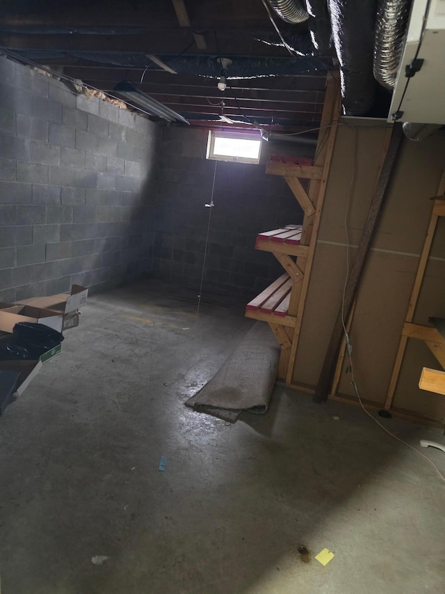 view of basement