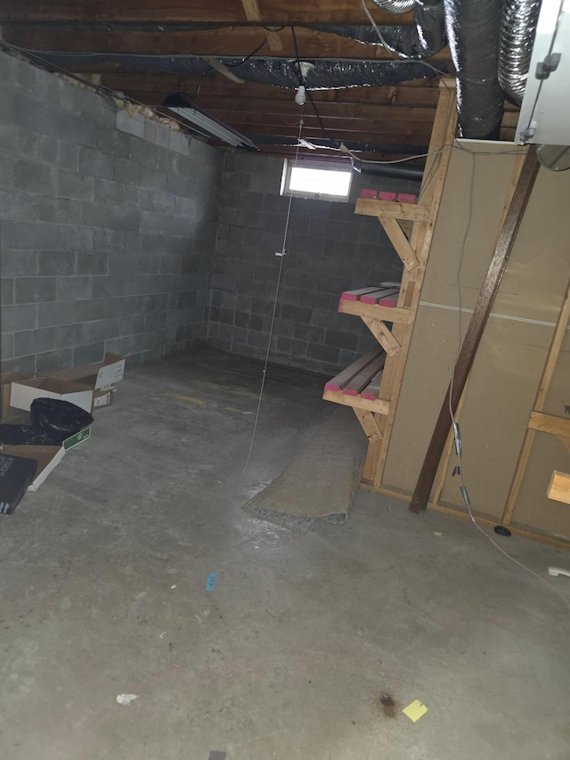 view of basement