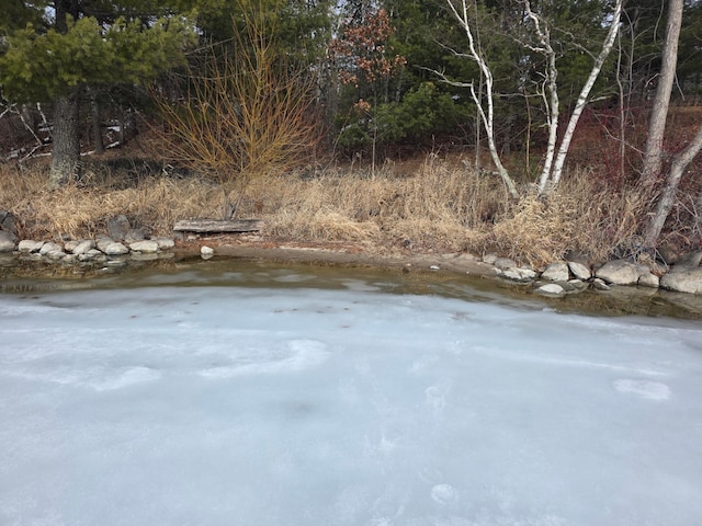 view of yard featuring a water view