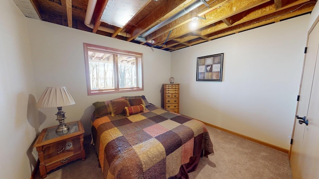 bedroom featuring carpet floors