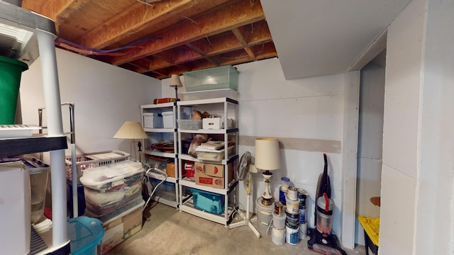 view of storage area