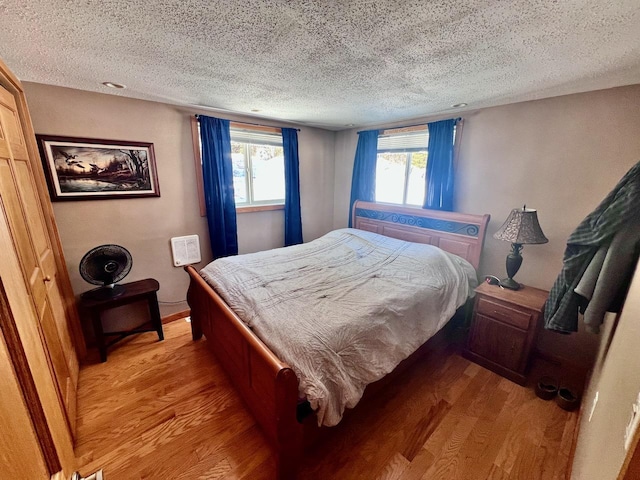4832 Ambassador Point Ct, Leiding Twp, MN 55771 - bedroom featuring light wood-style floors, a textured ceiling, and multiple windows