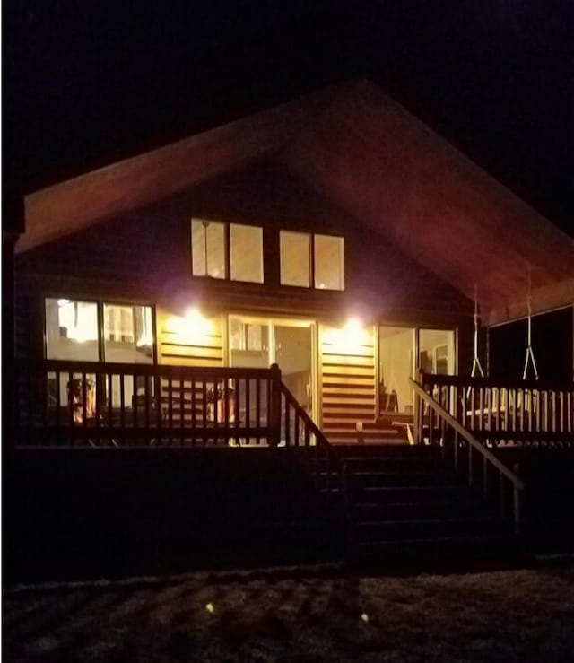 4832 Ambassador Point Ct, Leiding Twp, MN 55771 - view of back of house at night
