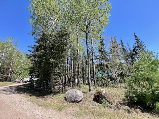 4832 Ambassador Point Ct, Leiding Twp, MN 55771 - view of dirt / gravel road with a wooded view