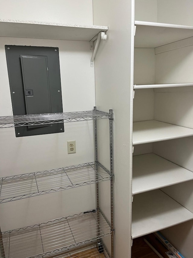 interior space with electric panel