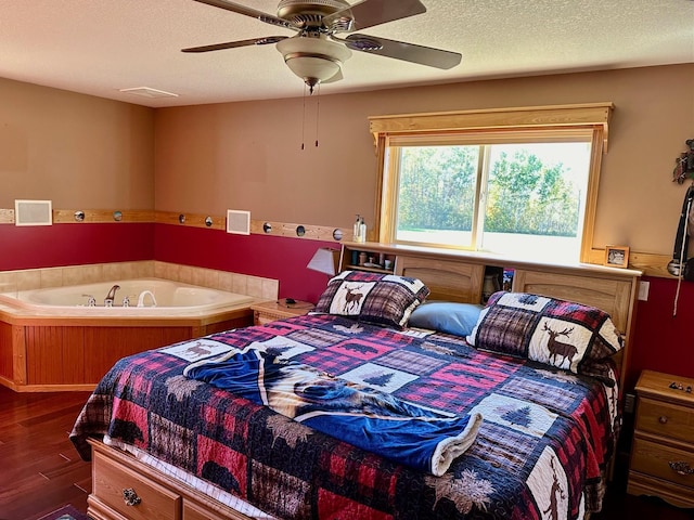16335 County Road 2, Brainerd, MN 56401 - bedroom with dark wood-style flooring and ceiling fan