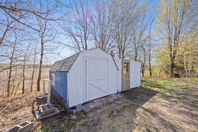 view of shed