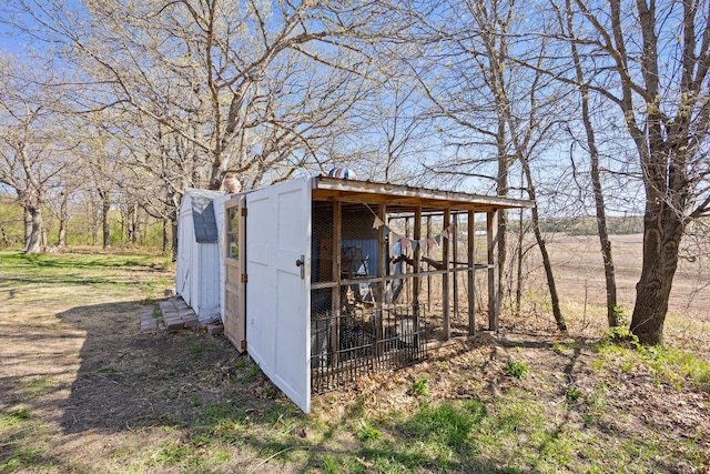 view of poultry coop