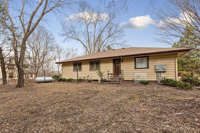 view of single story home