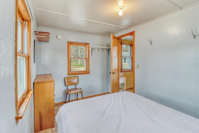 bedroom featuring multiple windows