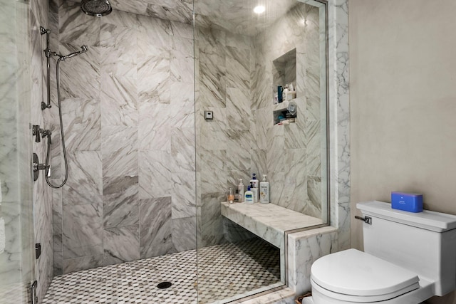 6601 Blackfoot Pass, Edina, MN 55439 - bathroom with a marble finish shower and toilet