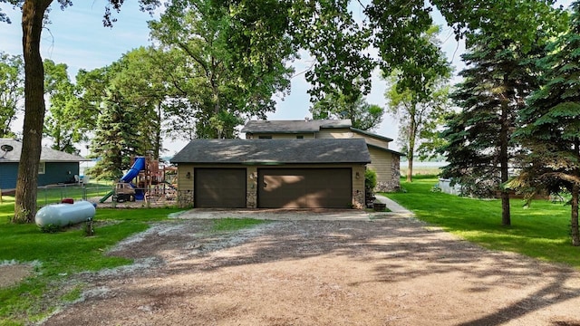 25234 Wall Lake Loop, Fergus Falls, MN 56537 - garage with dirt driveway