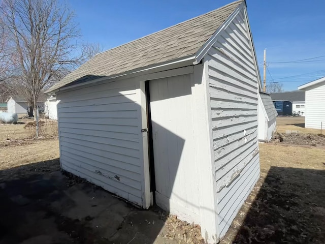 view of shed
