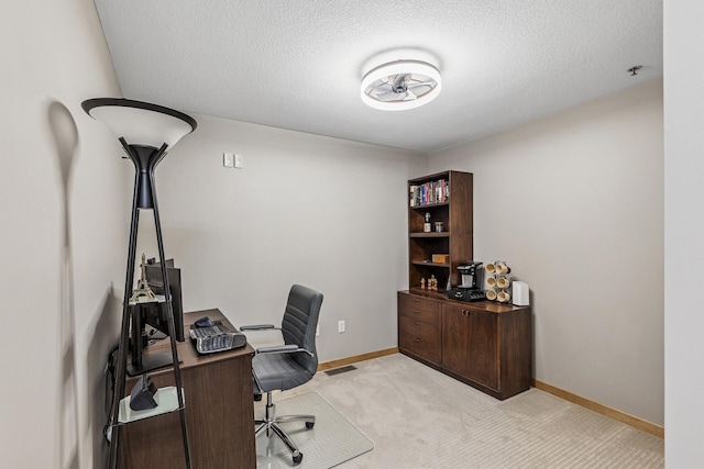 294 Spring St, Saint Paul, MN 55102 - home office with light carpet and a textured ceiling