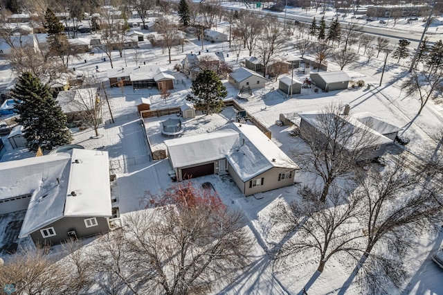 view of snowy aerial view