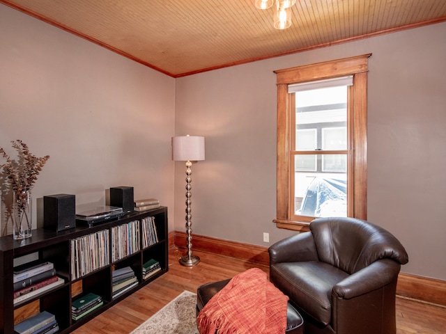 115 Geranium Ave W, Saint Paul, MN 55117 - sitting room featuring ornamental molding and wood finished floors
