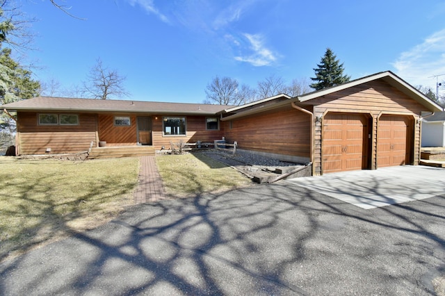 4755 384th St, Brockway Twp, MN 56377 - ranch-style home with an attached garage, a front yard, and driveway