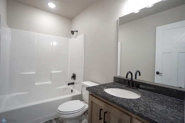 8072 Goldfinch Dr, Horace, ND 58047 - full bath with toilet, vanity, bathing tub / shower combination, and recessed lighting