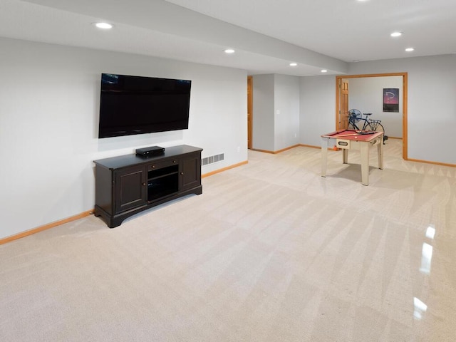 8118 Currant Pl, Eden Prairie, MN 55347 - game room featuring light carpet and recessed lighting