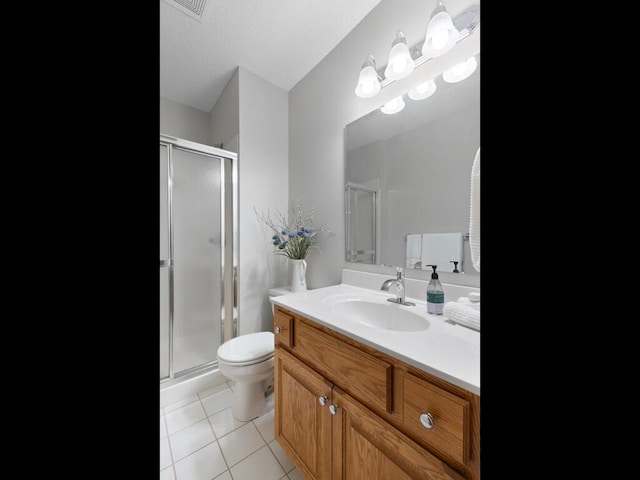 8118 Currant Pl, Eden Prairie, MN 55347 - bathroom featuring vanity, a stall shower, and tile patterned floors